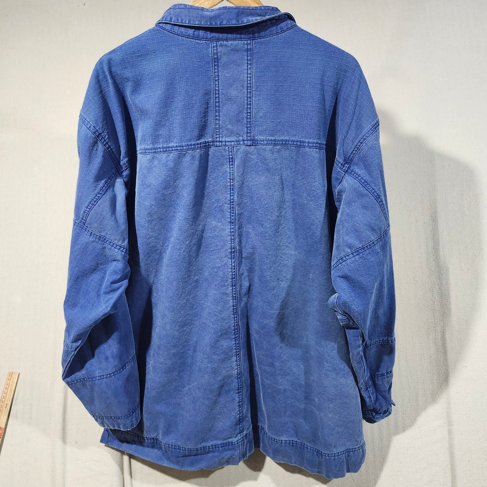 VTG Nike ACG Blue Ripstop Workwear Jacket Men L Fleece Blanket Lined Zip Up 90s - Picture 16 of 16